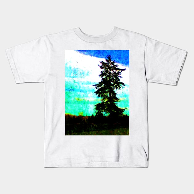 PNW Cascadia Springtime Scenery Kids T-Shirt by TheDaintyTaurus